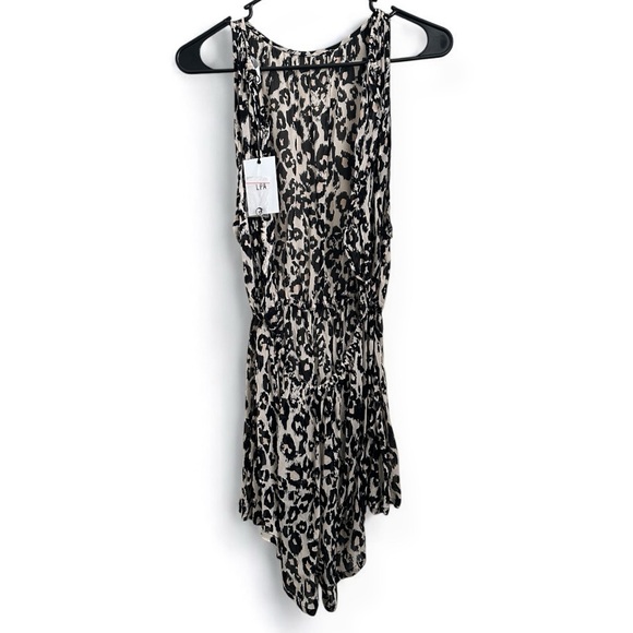 NWT LPA Lala Leopard Print Sleeveless Romper in Astrid Leo Mini Shorts Romper XS - Picture 8 of 8